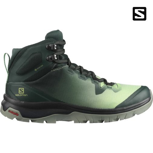 Botas Montaña Salomon Vaya Mid GTX Mujer Verdes | MX LXUQ021